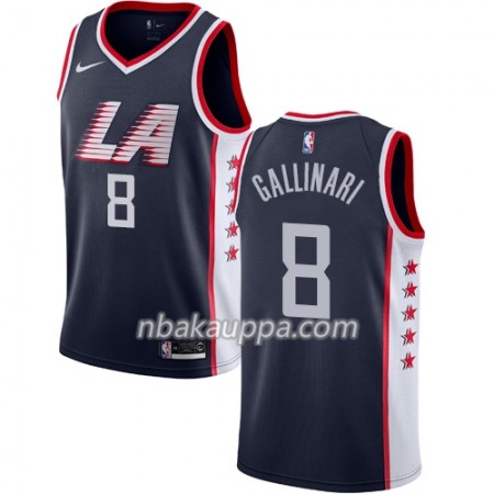 Los Angeles Clippers Danilo Gallinari 8 2018-19 Nike City Edition Navy Pelipaidat Swingman - Miesten
